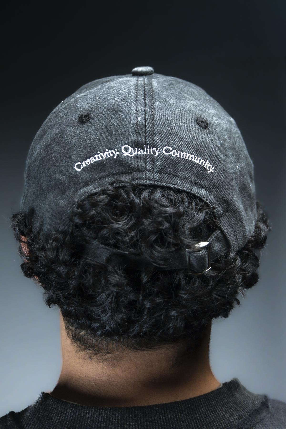Creativity. Quality. Community. hat detail